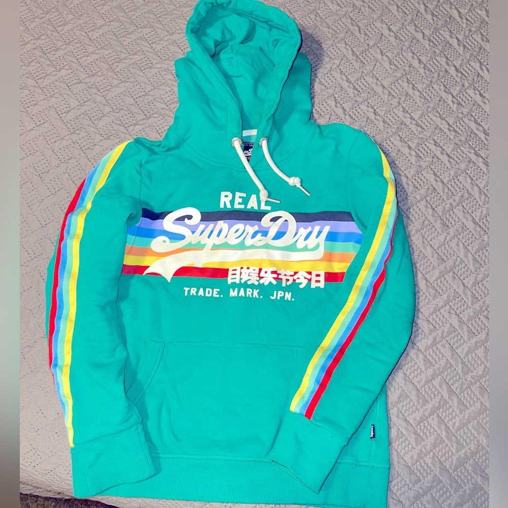 Superdry green hoodie.